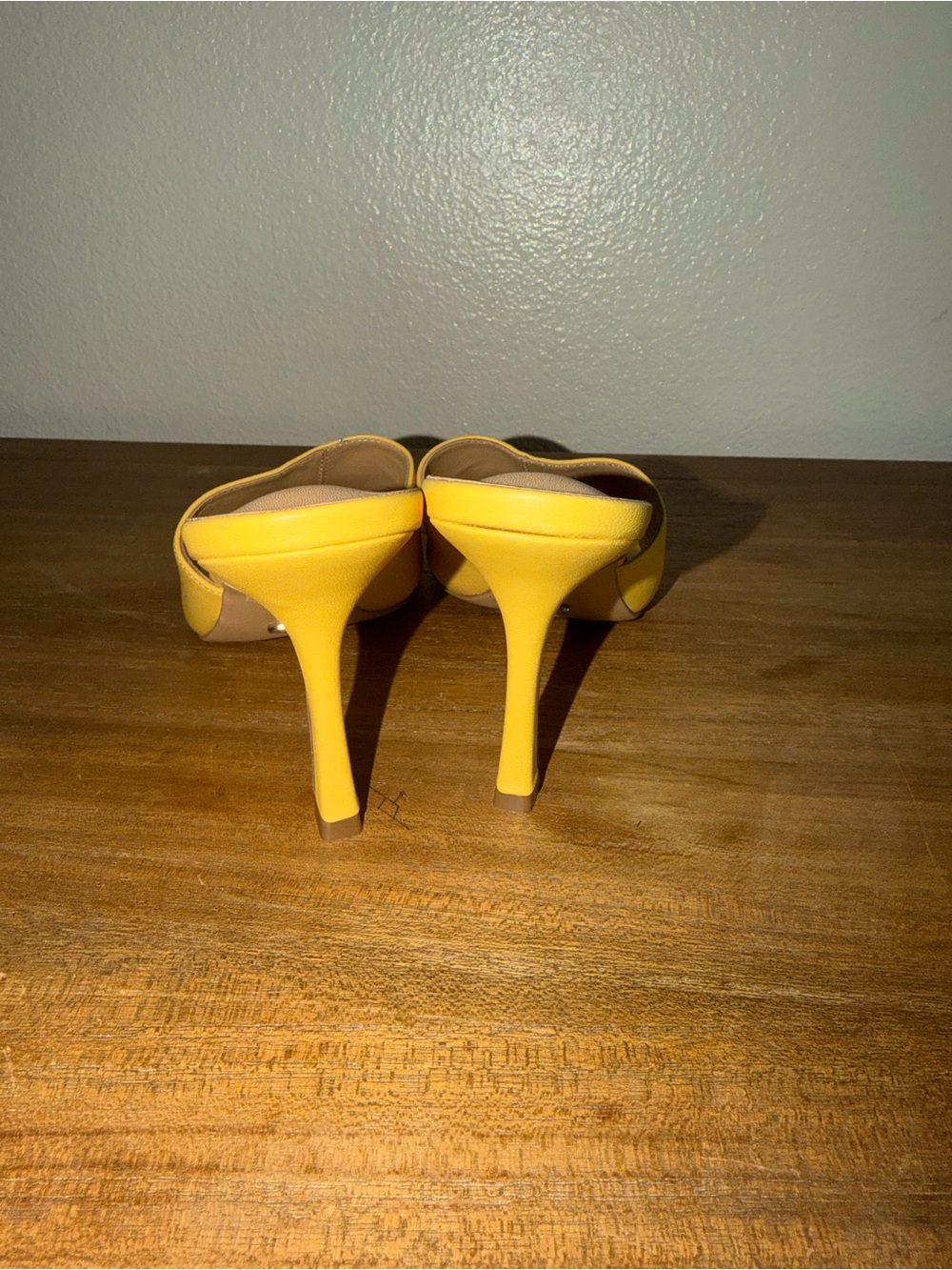Tony Bianco Yellow Square-Toe Slide Mules - Picture 4 of 6